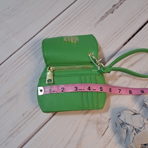 3 FOR 12 SALE Steve Madden BJEMMA Card Case Wallet - Green Flare - Picture 7 of 13